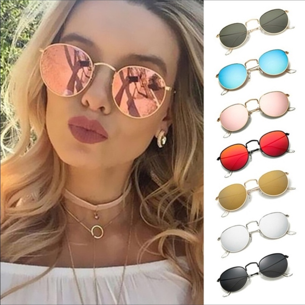 Round Mirrored Sunglasses